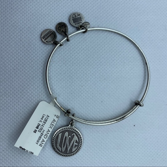 Alex and Ani Jewelry - Alex & Ani Energy Love Retired Bracelet Silver NEW